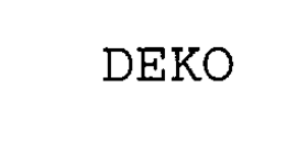 DEKO trademark