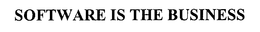 SOFTWARE IS THE BUSINESS trademark