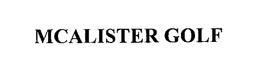 MCALISTER GOLF trademark