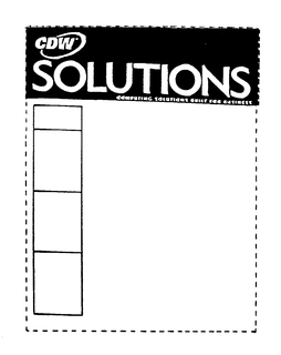 CDW SOLUTIONS COMPUTING SOLUTIONS BUILT FOR BUSINESS trademark