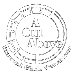 A CUT ABOVE DIAMOND BLADE WAREHOUSE trademark