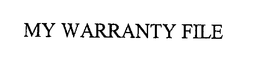 MY WARRANTY FILE trademark