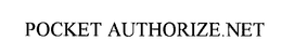 POCKET AUTHORIZE.NET trademark