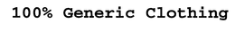 100% GENERIC CLOTHING trademark