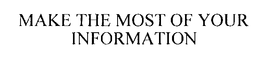 MAKE THE MOST OF YOUR INFORMATION trademark