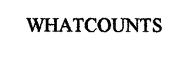 WHATCOUNTS trademark