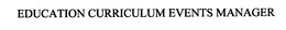 EDUCATION CURRICULUM EVENTS MANAGER trademark