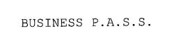 BUSINESS P.A.S.S. trademark