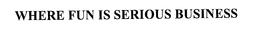 WHERE FUN IS SERIOUS BUSINESS trademark
