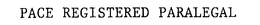 PACE REGISTERED PARALEGAL trademark