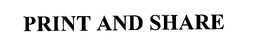 PRINT AND SHARE trademark