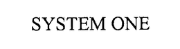 SYSTEM ONE trademark