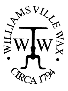 WILLIAMSVILLE WAX CIRCA 1794 W W trademark