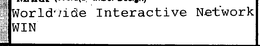 WORLDWIDE INTERACTIVE NETWORK WIN trademark