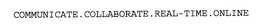 COMMUNICATE.COLLABORATE.REAL-TIME.ONLINE trademark