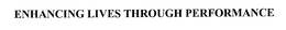ENHANCING LIVES THROUGH PERFORMANCE trademark