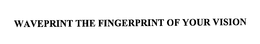 WAVEPRINT THE FINGERPRINT OF YOUR VISION trademark