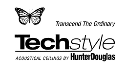 TRANSCEND THE ORDINARY TECHSTYLE ACOUSTICAL CEILINGS BY HUNTERDOUGLAS trademark
