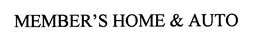 MEMBER'S HOME & AUTO trademark