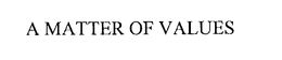 A MATTER OF VALUES trademark