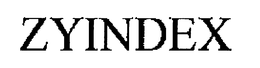 ZYINDEX trademark