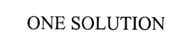 ONE SOLUTION trademark