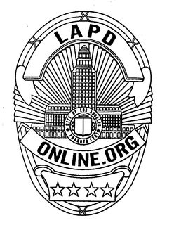 LAPD ONLINE.ORG CITY OF LOS ANGELES FOUNDED 1781 trademark