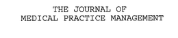 THE JOURNAL OF MEDICAL PRACTICE MANAGEMENT trademark
