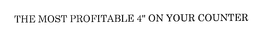 THE MOST PROFITABLE 4" ON YOUR COUNTER trademark