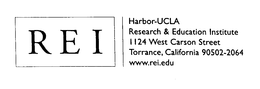 REI HARBOR-UCLA RESEARCH & EDUCATION INSTITUTE 1124 WEST CARSON STREET TORRANCE, CALIFORNIA 90502-2064 WWW.REI.EDU trademark