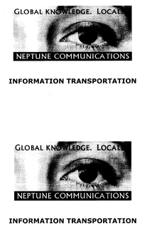 GLOBAL KNOWLEDGE. LOCALLY NEPTUNE COMMUNICATIONS INFORMATION TRANSPORTATION trademark