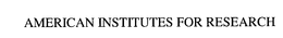 AMERICAN INSTITUTES FOR RESEARCH trademark