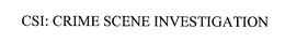 CSI: CRIME SCENE INVESTIGATION trademark