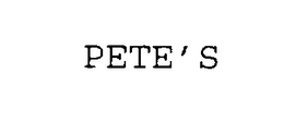 PETE'S trademark