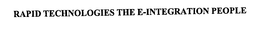 RAPID TECHNOLOGIES THE E-INTEGRATION PEOPLE trademark
