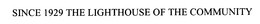 SINCE 1929 THE LIGHTHOUSE OF THE COMMUNITY trademark