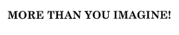 MORE THAN YOU IMAGINE! trademark