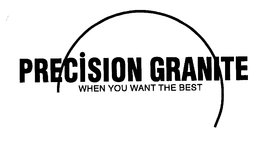 PRECISION GRANITE WHEN YOU WANT THE BEST trademark