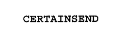 CERTAINSEND trademark