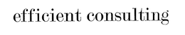 EFFICIENT CONSULTING trademark