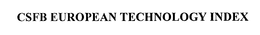 CSFB EUROPEAN TECHNOLOGY INDEX trademark