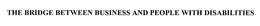 THE BRIDGE BETWEEN BUSINESS AND PEOPLE WITH DISABILITIES trademark