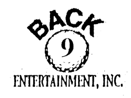 BACK 9 ENTERTAINMENT, INC. trademark