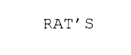 RAT'S trademark