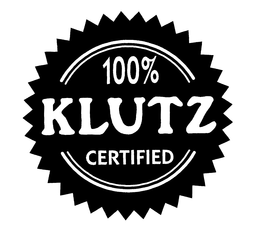 100% KLUTZ CERTIFIED trademark