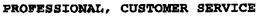 PROFESSIONAL, CUSTOMER SERVICE trademark