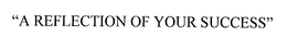 "A REFLECTION OF YOUR SUCCESS" trademark