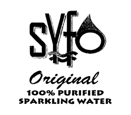 SYFO 100% PURIFIED SPARKLING WATER trademark