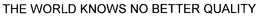 THE WORLD KNOWS NO BETTER QUALITY trademark
