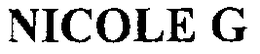 NICOLE G trademark